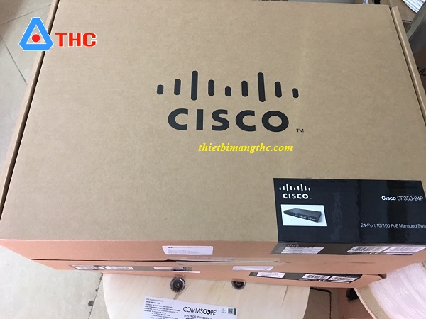 Thiết bị chia mạng Cisco SF350-24P-K9-EU POE Managed Switch