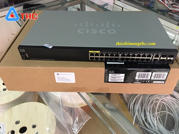 Thiết bị chia mạng Cisco SF350-24P-K9-EU POE Managed Switch